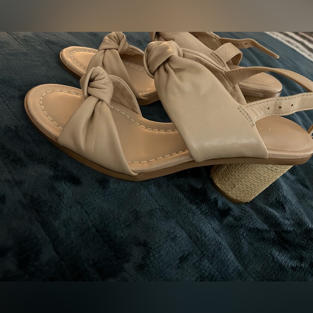 Alex Marie Beige Wedge Sandals